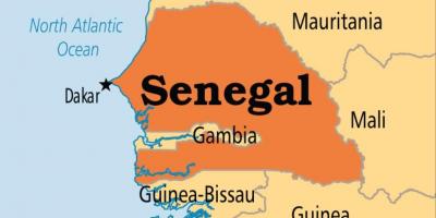 Karte von dakar, Senegal