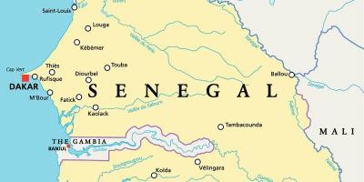 Senegal-Flusses Afrika-Karte