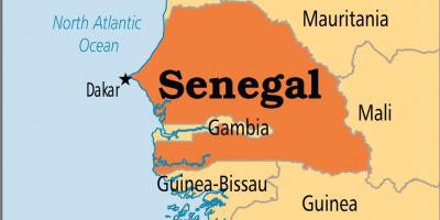 Senegal auf der Weltkarte anzeigen