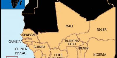 Karte von Senegal Karte west Afrika