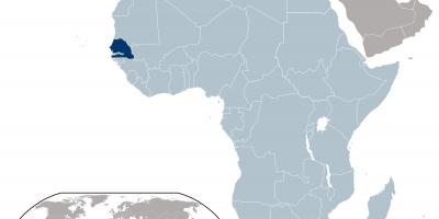 Karte von Senegal Ort auf der Welt