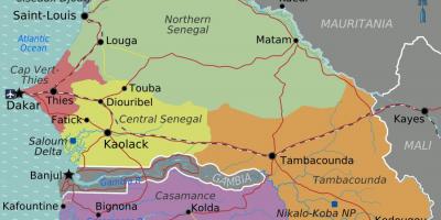 Karte von Senegal politischen